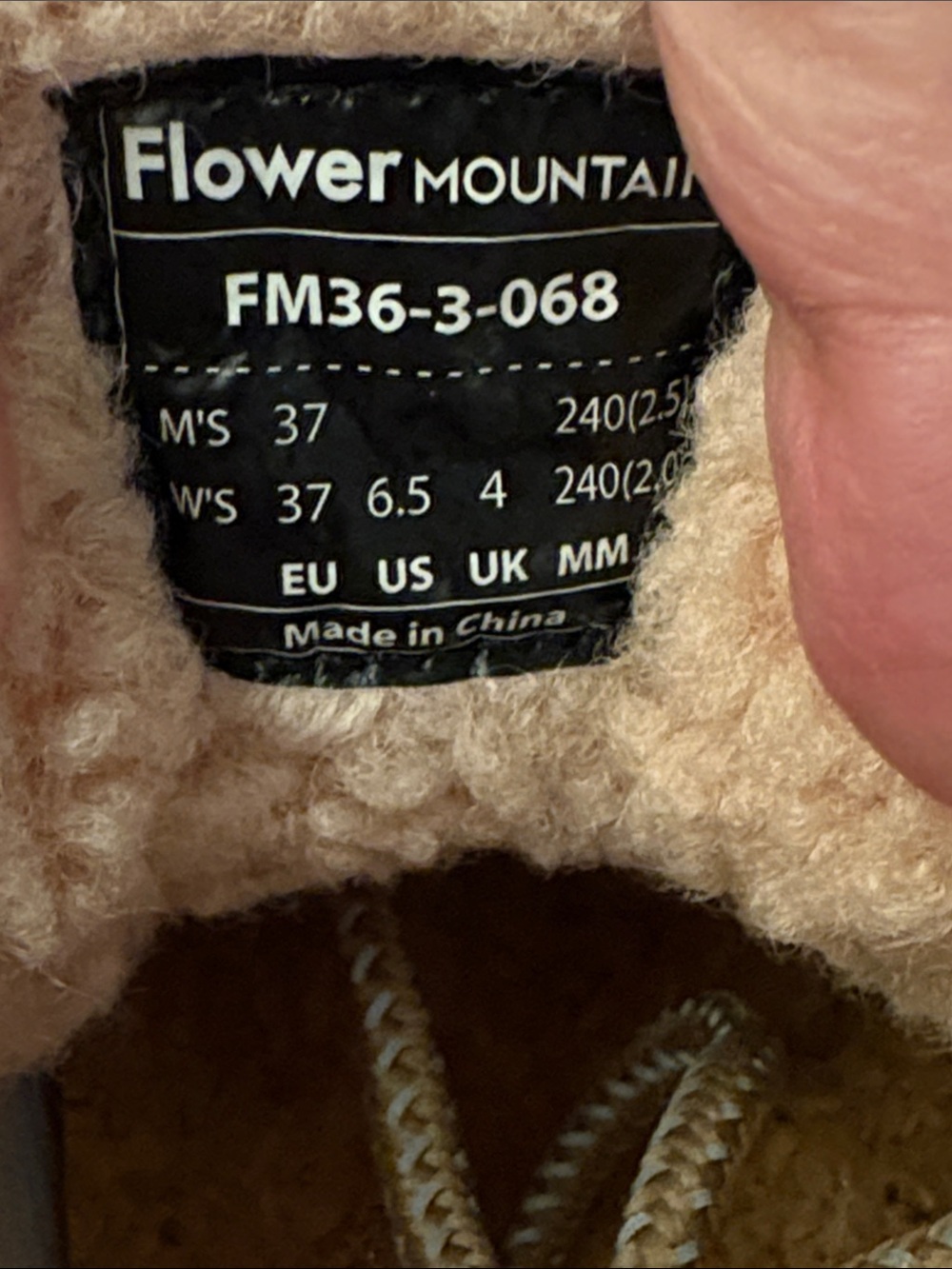 NWT Flower Mountain Kotetsu Faux Shearling Sneaker in Mustard - Picture 10 of 13